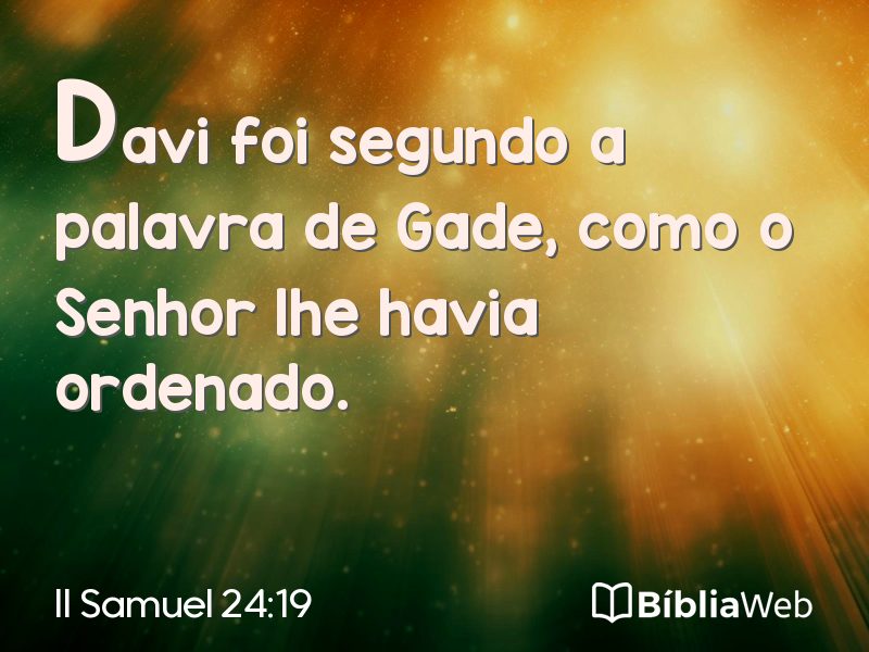 II Samuel 24:19 em imagem para compartilhar
