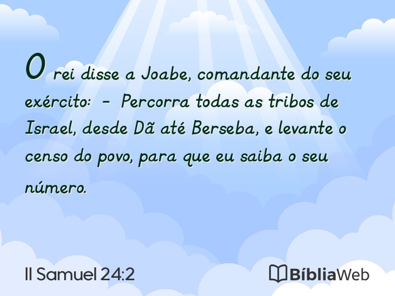 II Samuel 24:2 em imagem para compartilhar