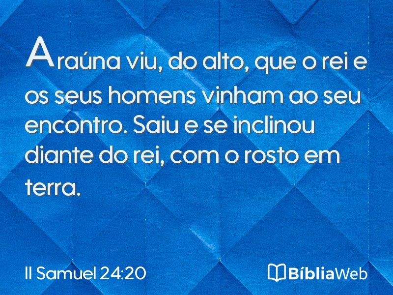 II Samuel 24:20 em imagem para compartilhar