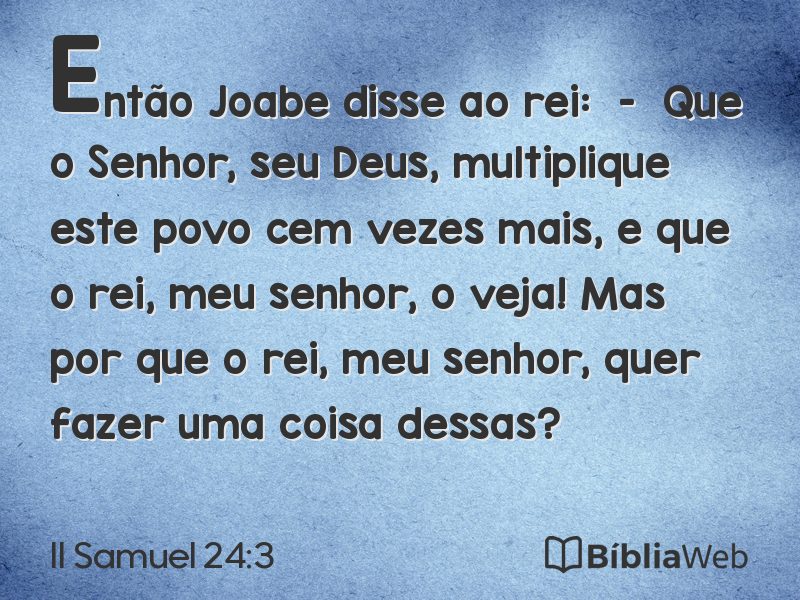 II Samuel 24:3 em imagem para compartilhar