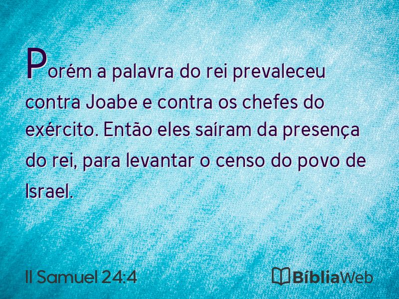 II Samuel 24:4 em imagem para compartilhar