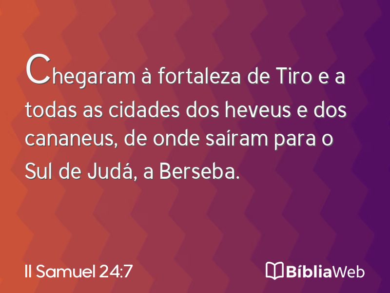 II Samuel 24:7 em imagem para compartilhar