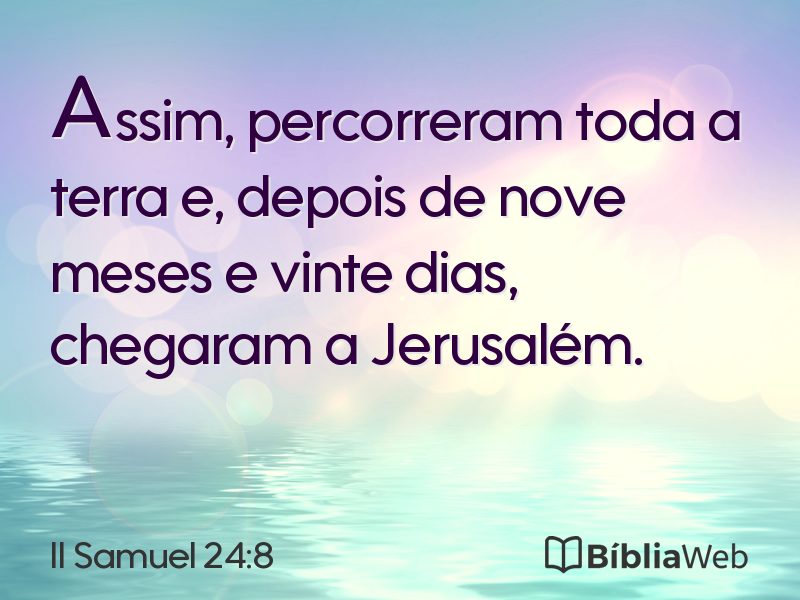 II Samuel 24:8 em imagem para compartilhar