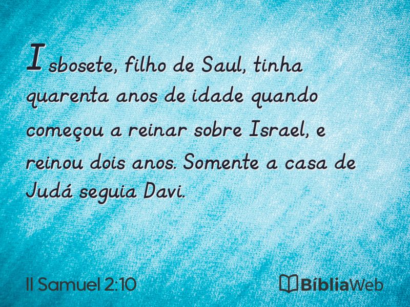 II Samuel 2:10 em imagem para compartilhar