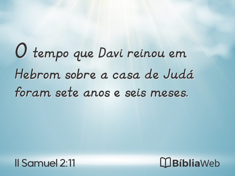 II Samuel 2:11 em imagem para compartilhar