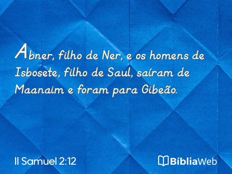 II Samuel 2:12 em imagem para compartilhar