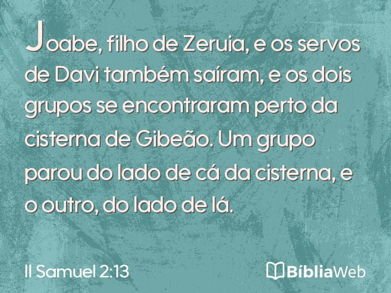 II Samuel 2:13 em imagem para compartilhar