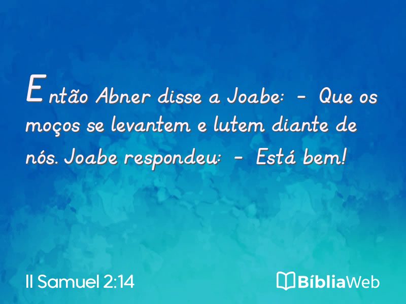 II Samuel 2:14 em imagem para compartilhar