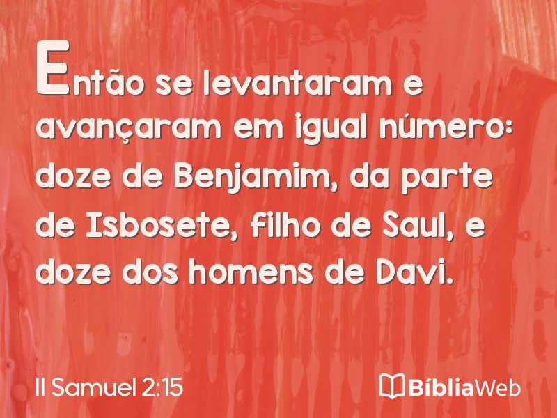 II Samuel 2:15 em imagem para compartilhar