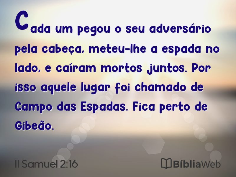 II Samuel 2:16 em imagem para compartilhar
