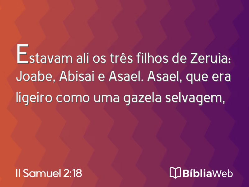 II Samuel 2:18 em imagem para compartilhar