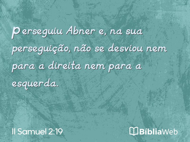 II Samuel 2:19 em imagem para compartilhar