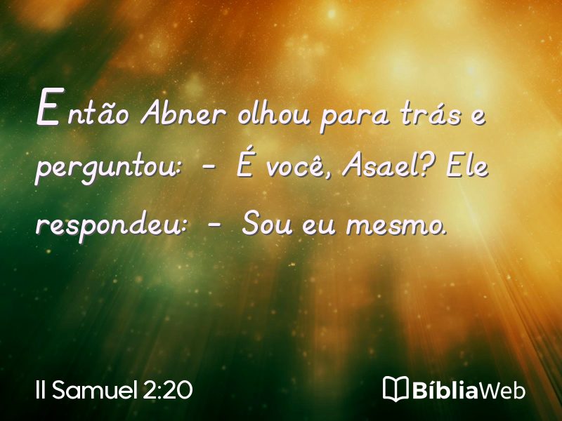 II Samuel 2:20 em imagem para compartilhar