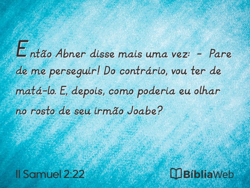 II Samuel 2:22 em imagem para compartilhar