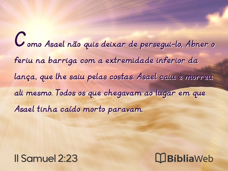 II Samuel 2:23 em imagem para compartilhar