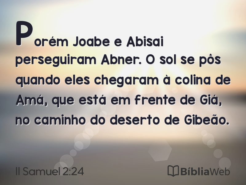 II Samuel 2:24 em imagem para compartilhar
