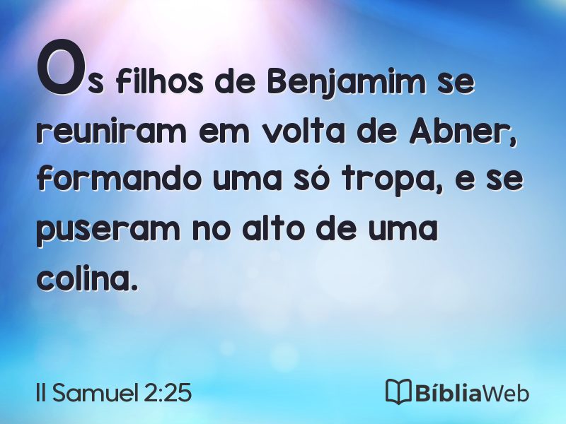 II Samuel 2:25 em imagem para compartilhar