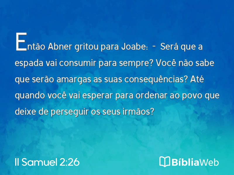 II Samuel 2:26 em imagem para compartilhar