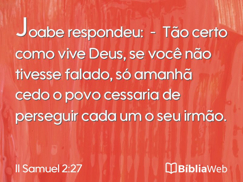 II Samuel 2:27 em imagem para compartilhar