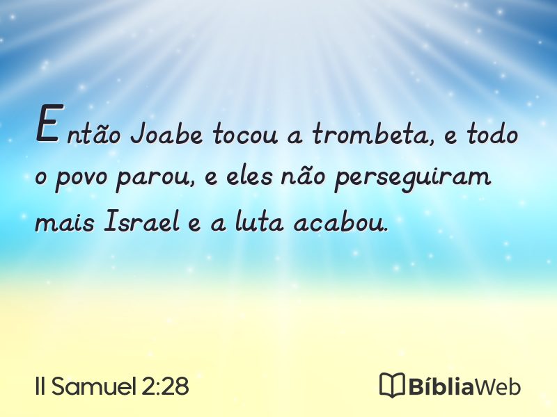 II Samuel 2:28 em imagem para compartilhar