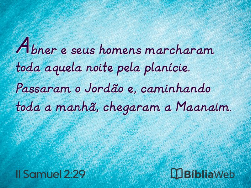 II Samuel 2:29 em imagem para compartilhar