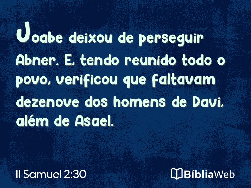 II Samuel 2:30 em imagem para compartilhar