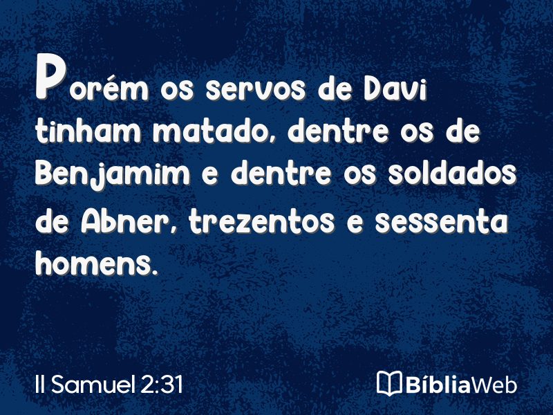 II Samuel 2:31 em imagem para compartilhar