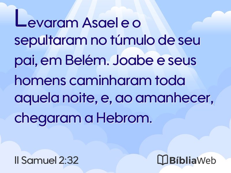 II Samuel 2:32 em imagem para compartilhar