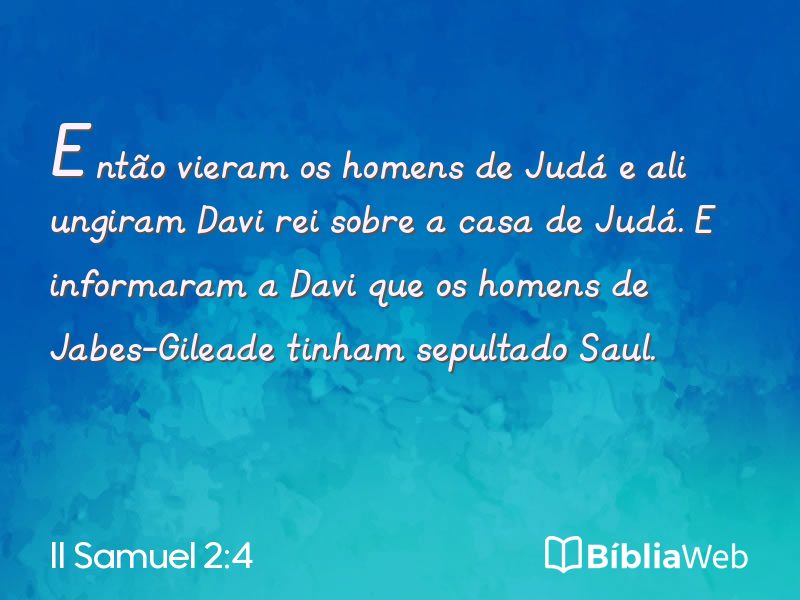 II Samuel 2:4 em imagem para compartilhar