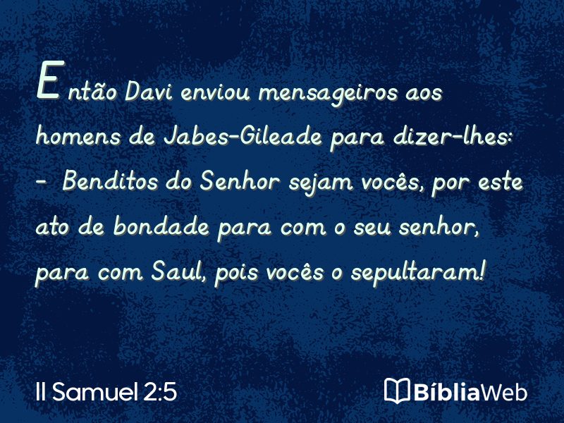 II Samuel 2:5 em imagem para compartilhar