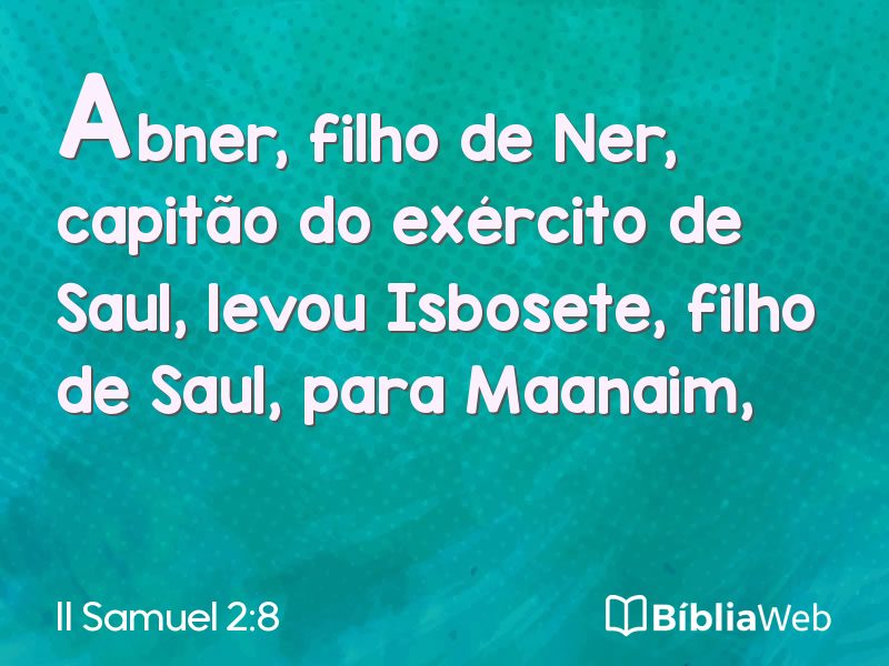 II Samuel 2:8 em imagem para compartilhar