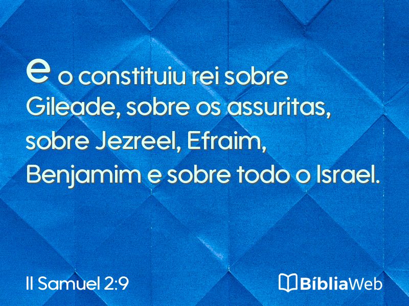 II Samuel 2:9 em imagem para compartilhar
