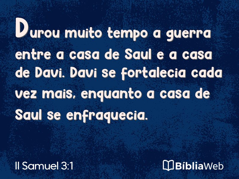 II Samuel 3:1 em imagem para compartilhar