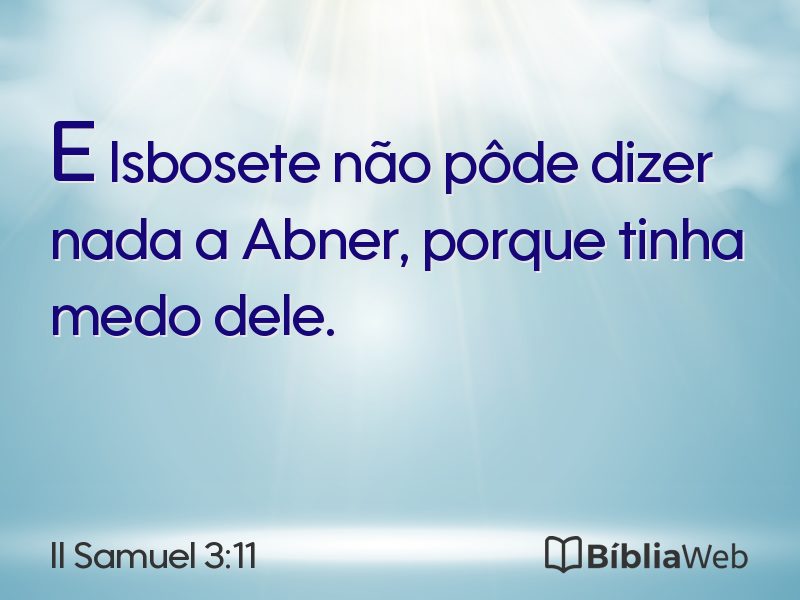 II Samuel 3:11 em imagem para compartilhar