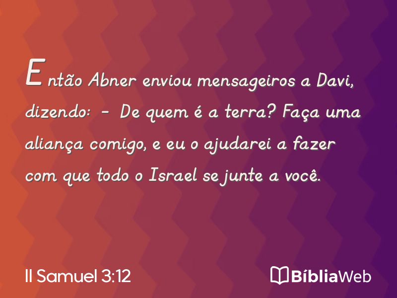 II Samuel 3:12 em imagem para compartilhar