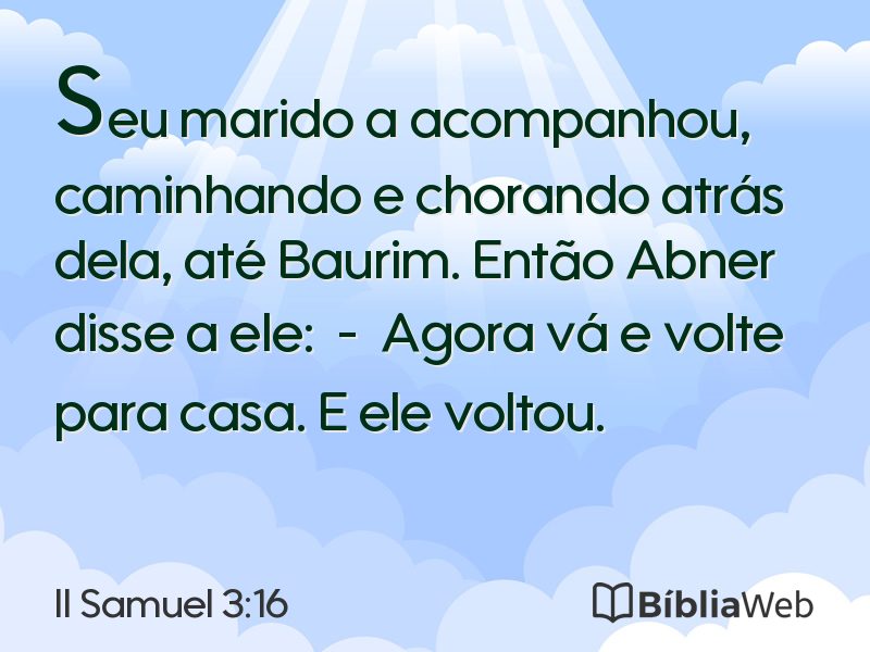 II Samuel 3:16 em imagem para compartilhar
