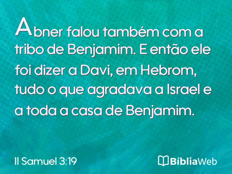 II Samuel 3:19 em imagem para compartilhar