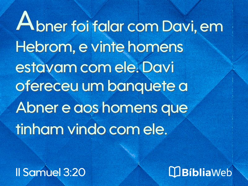 II Samuel 3:20 em imagem para compartilhar