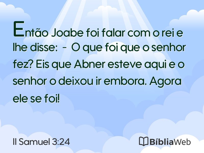 II Samuel 3:24 em imagem para compartilhar