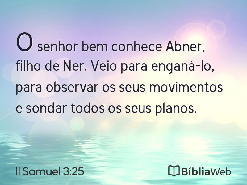II Samuel 3:25 em imagem para compartilhar