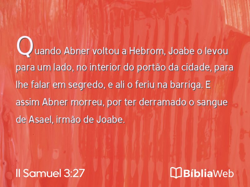 II Samuel 3:27 em imagem para compartilhar