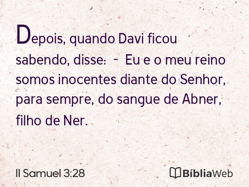 II Samuel 3:28 em imagem para compartilhar
