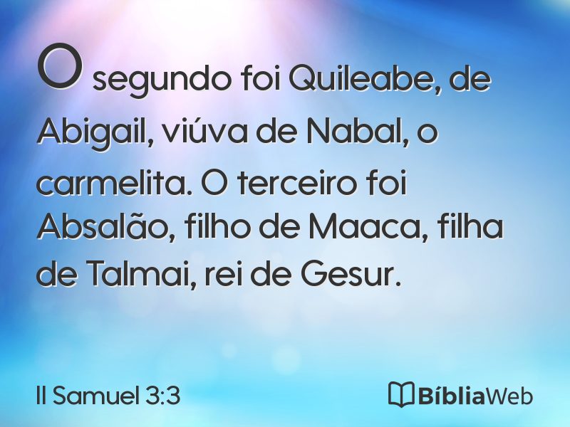 II Samuel 3:3 em imagem para compartilhar