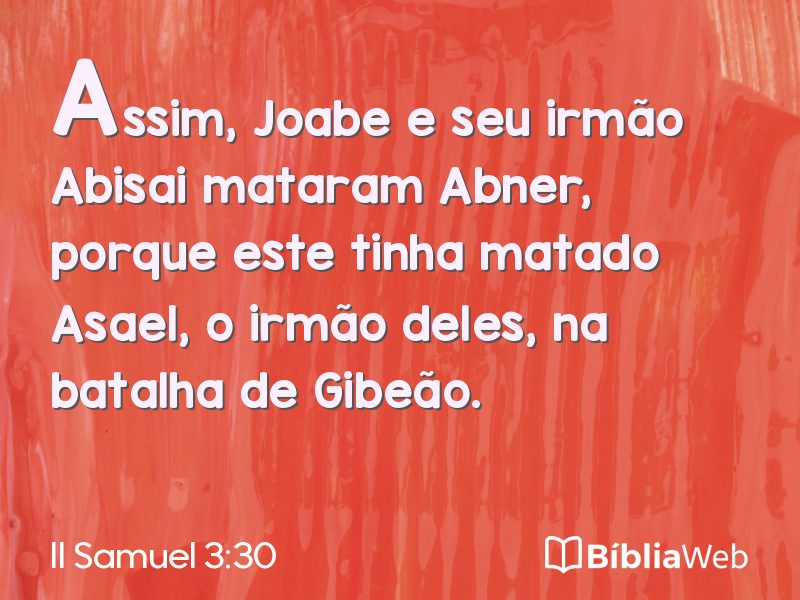 II Samuel 3:30 em imagem para compartilhar