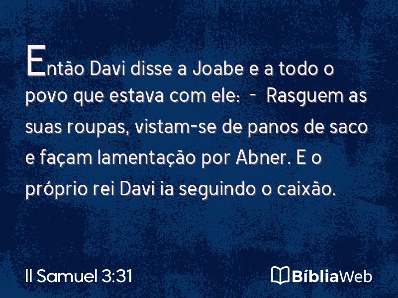 II Samuel 3:31 em imagem para compartilhar