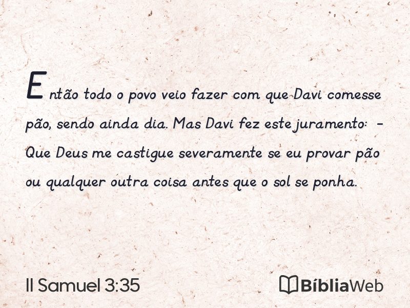 II Samuel 3:35 em imagem para compartilhar