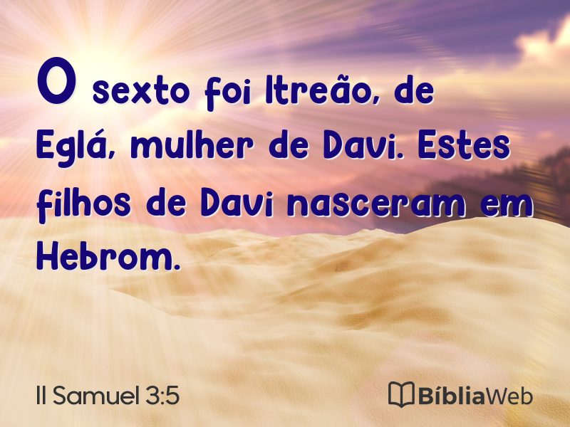 II Samuel 3:5 em imagem para compartilhar