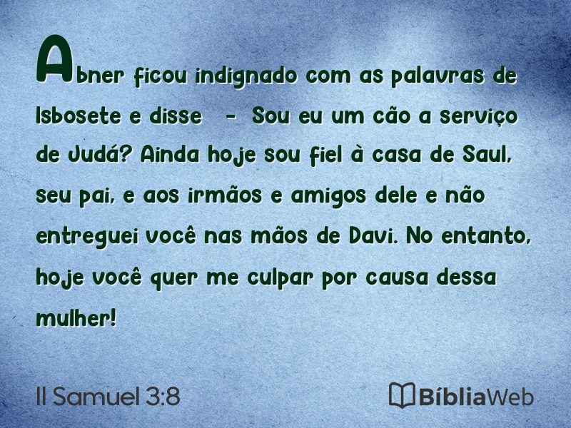 II Samuel 3:8 em imagem para compartilhar