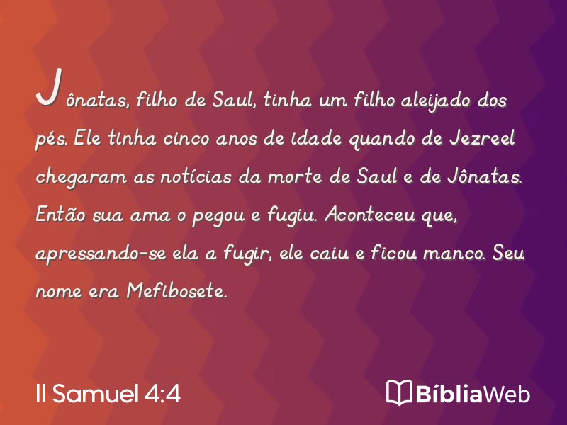 II Samuel 4:4 em imagem para compartilhar