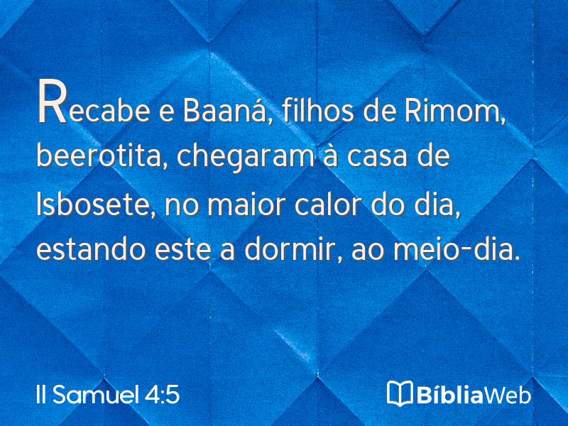 II Samuel 4:5 em imagem para compartilhar